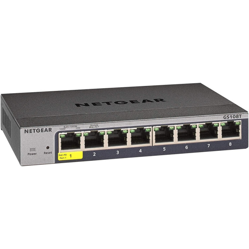 NETGEAR Комутатор GS108T 8xGE, керований L2 (GS108T-300PES)