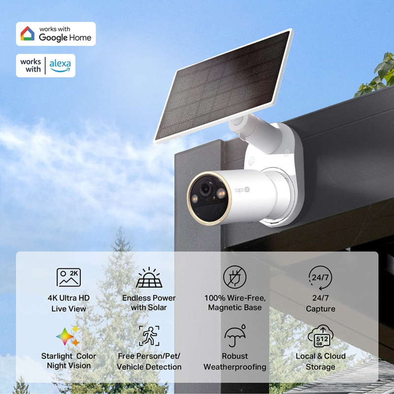 TP-Link Smart Wire-Free Security Camera and Solar Panel TAPO C460 KIT (TAPO-C460KIT)