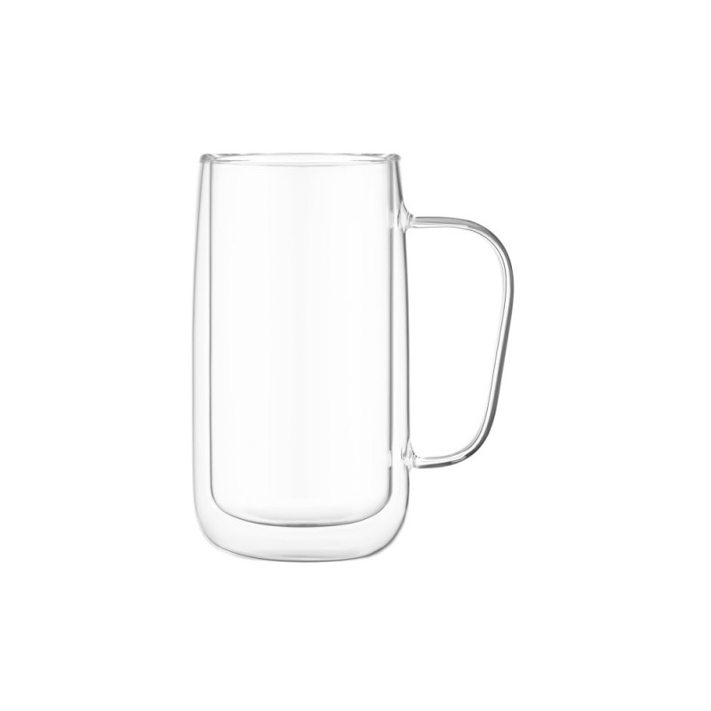 ARDESTO Double wall borosilicate glass mug set, 400 ml, 2 pcs, with handles (AR2640WH)