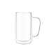 ARDESTO Double wall borosilicate glass mug set, 400 ml, 2 pcs, with handles (AR2640WH)