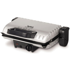 Tefal grill clamping Minute Grill, 1600W, temp. regimes-3, removable plates, 180degrees opening, metal (GC205012)