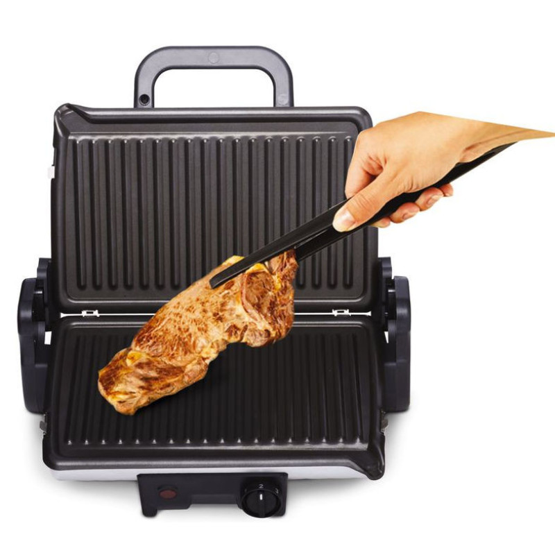 Tefal grill clamping Minute Grill, 1600W, temp. regimes-3, removable plates, 180degrees opening, metal (GC205012)