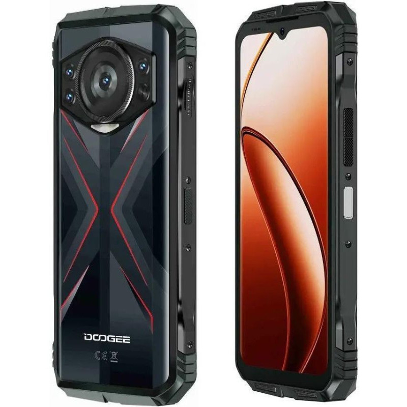 Doogee Smartphone S118 6.58'' 8/512GB, 2SIM, 10800mAh, Black-Red (6923740207048)