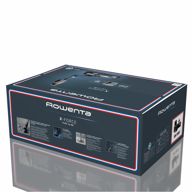 Rowenta cordless VC Xforce Flex 14.80 Auto Animal, 240W, dust cont -0.65L, battery operation up to 90min, HEF system 99,9%, black-gold (RH9B74WO)