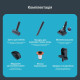 Rowenta cordless VC Xforce Flex 14.80 Auto Animal, 240W, dust cont -0.65L, battery operation up to 90min, HEF system 99,9%, black-gold (RH9B74WO)