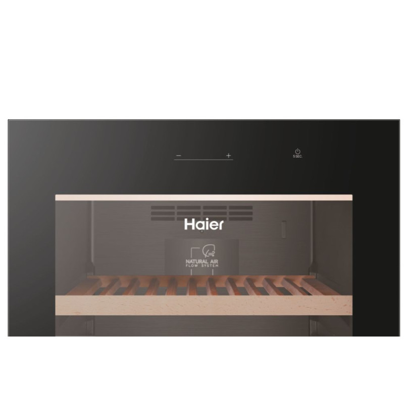Haier Холодильник для вина, 190x59.5х71, холод.отд.-438л, зон - 2, бут-236, ST, дисплей, черный (HWS236GDGU1)