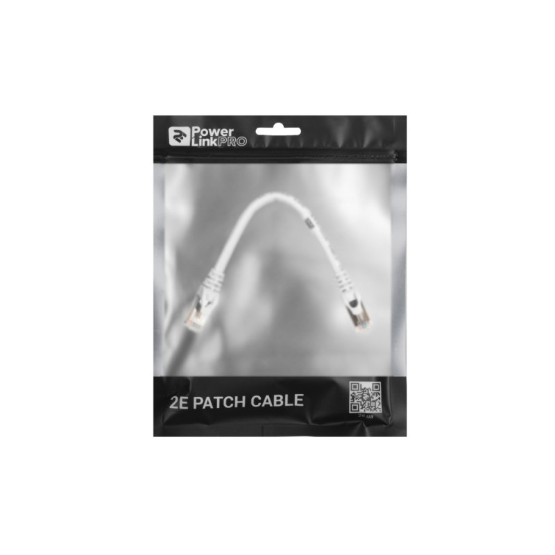 2E Cat 6, S-FTP экран оплётка фольга, RJ45, 4Х2 27AWG , 7/0.14 Cu, 0.20 m, PVC, Grey (2E-PC6SFTPCOP-020GRY)