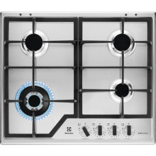 Electrolux Варильна поверхня газова, 60см, чавун, нерж (KGS64362XX)