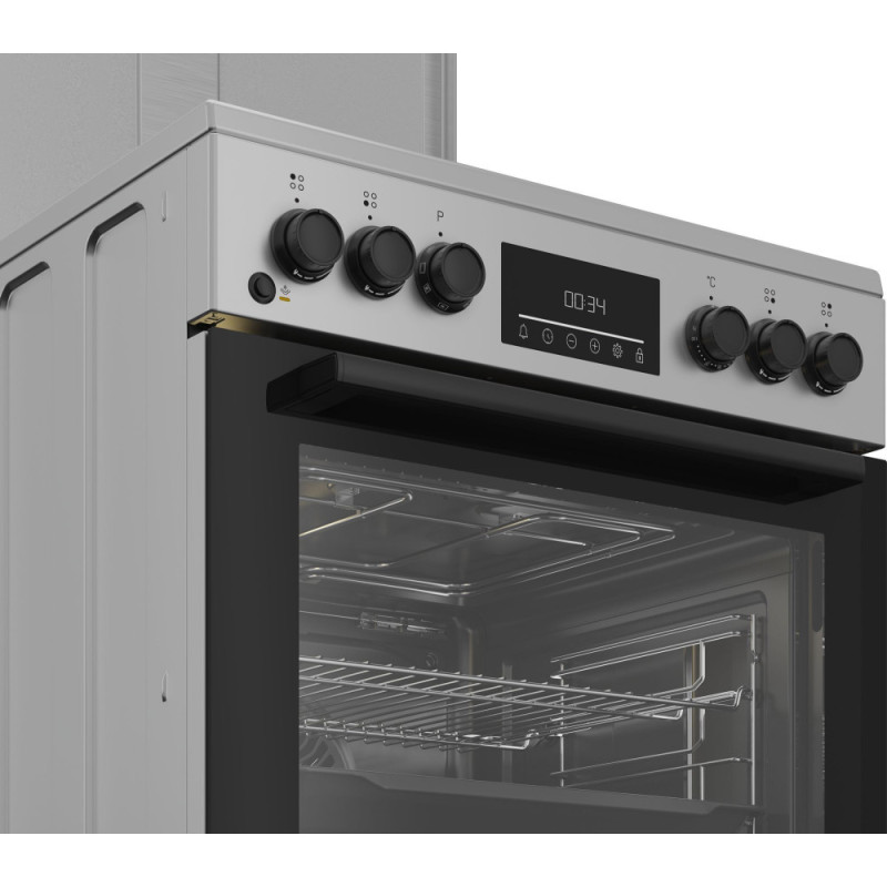 Beko Cooker combined, 72L, 60x60cm, display, convection, grey (FBM62320SDS)
