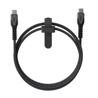 UAG Кабель USB-C > USB-C зарядки/синхронизации 1.5м, 60Вт, Type-C, Rugged Kevlar, Black/Gray (9B4413114030)
