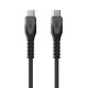 UAG Кабель USB-C > USB-C зарядки/синхронизации 1.5м, 60Вт, Type-C, Rugged Kevlar, Black/Gray (9B4413114030)