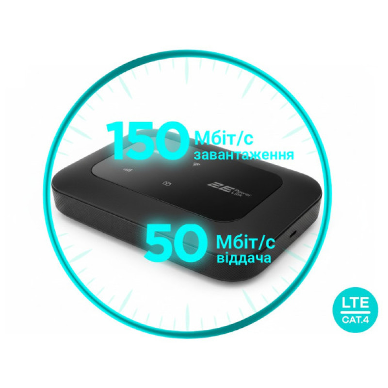 Мобільний Wi-Fi роутер 2E PowerLink MiFi-2 2025 (794300866717)