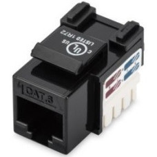 Digitus CAT 6 Keystone Jack, unshielded, RJ45 to LSA, color black (DN-93601)