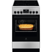 Electrolux Плита електрична склокерамічна, 57л, 50x60см, дисплей, конвекція, нерж (LKR540266X)