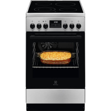 Electrolux Плита електрична склокерамічна, 57л, 50x60см, дисплей, конвекція, нерж (LKR540266X)