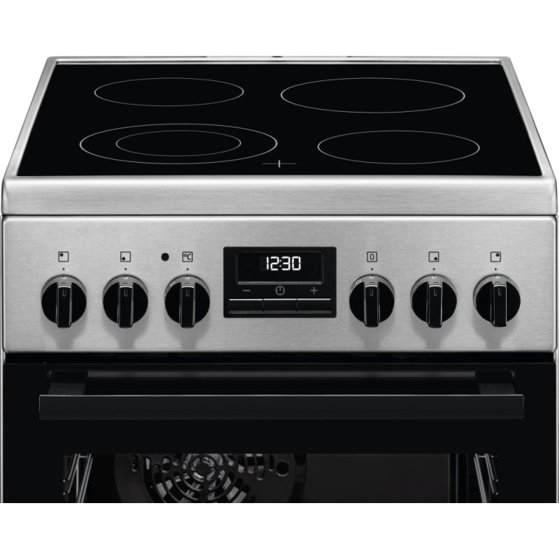 Electrolux Плита электрическая стеклокерамическая, 57л, 50x60см, дисплей, конвекция, нерж (LKR540266X)