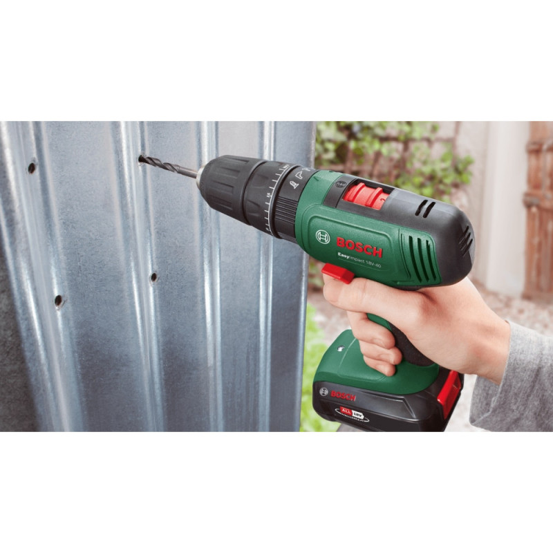 Bosch Cordless screwdriver-drill EasyImpact 18V-40 18V 1x2Ah 20 38Nm 0-430 0-1630 rpm spare part case 1.4kg (0.603.9D8.107)