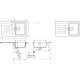 Hansgrohe Kitchen set, granite sink S520-F345 + tap Zesis M33, grey stone-steel (43356800)
