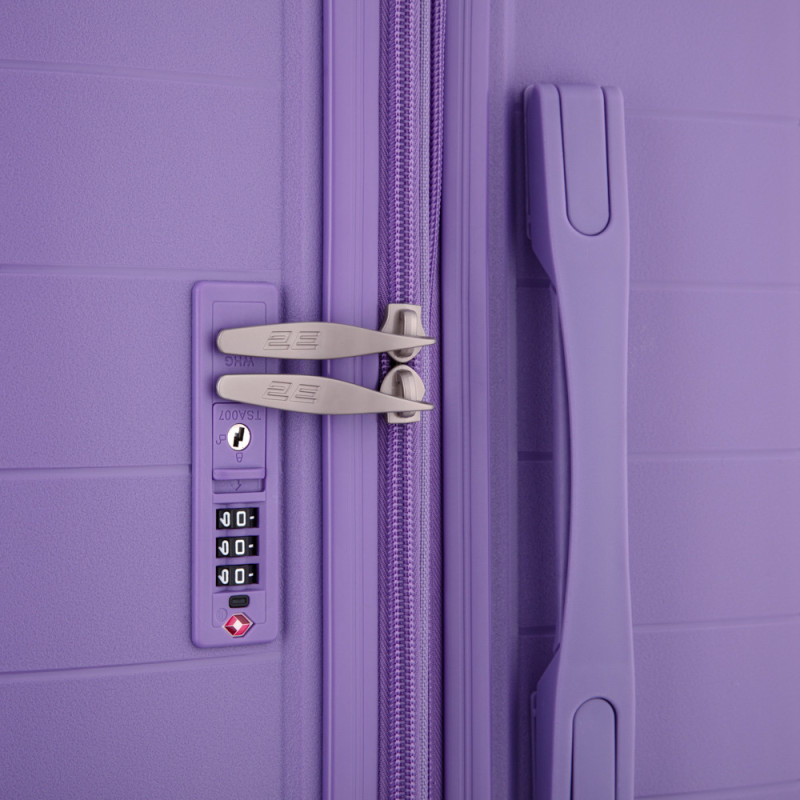 2E Suitcase Large, Aero, polypropylen, 99/119L, TSA, 4 wheels, EXP, lavender (2E-SPP-AERO-L-LV)