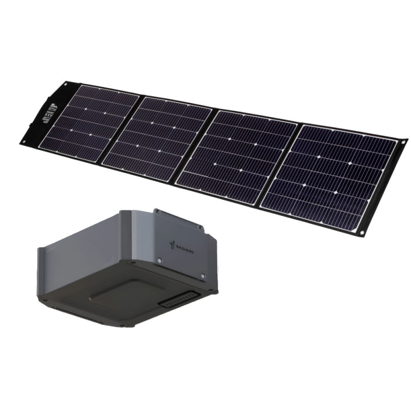 Segway Комплект Батарея розширення ємності CUBE BTX-1000, 1024 Вт/год, 51.2В, IP56, швидкий монтаж + портативна сонячна панель 200 Вт (AA.13.04.02.0002-SET200)