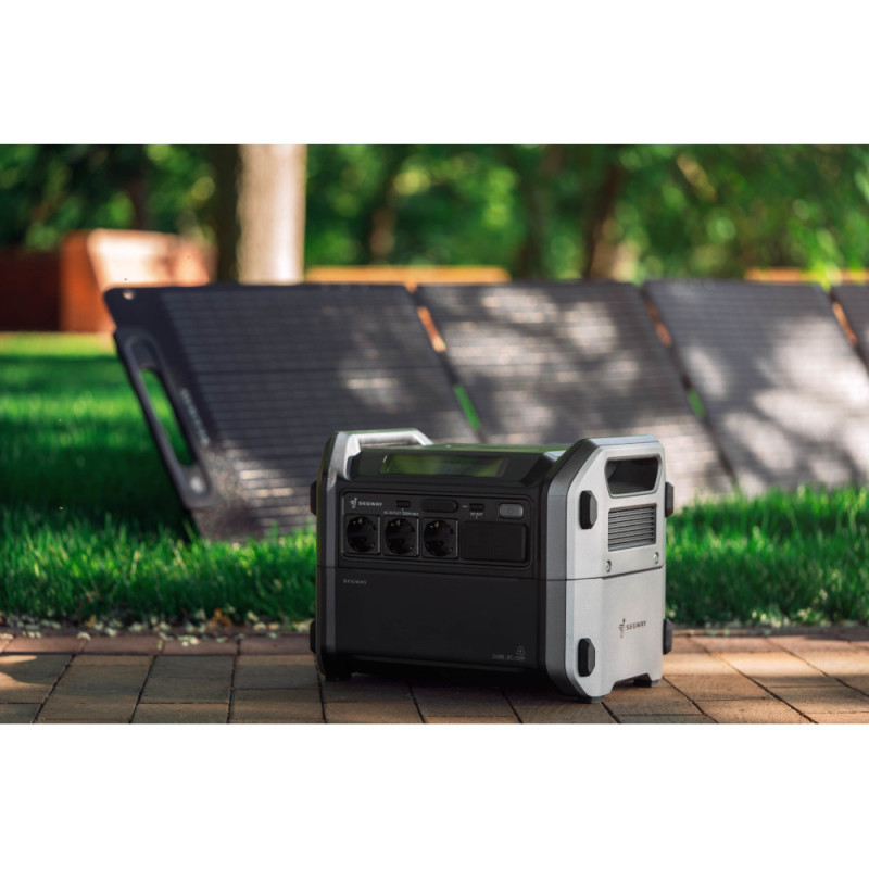 Segway Комплект Батарея розширення ємності CUBE BTX-1000, 1024 Вт/год, 51.2В, IP56, швидкий монтаж + портативна сонячна панель 200 Вт (AA.13.04.02.0002-SET200)