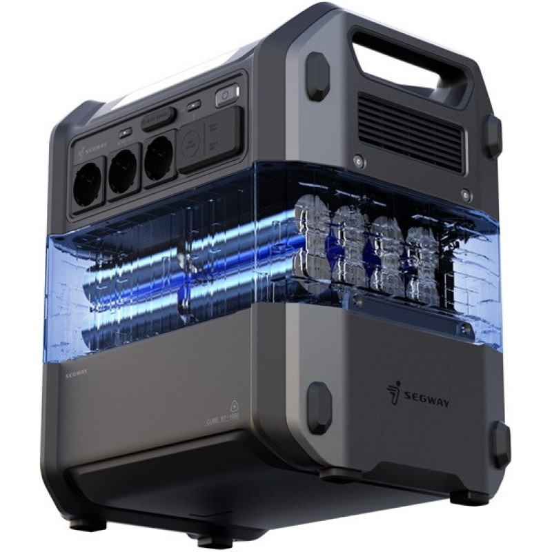 Segway Комплект Батарея розширення ємності CUBE BTX-1000, 1024 Вт/год, 51.2В, IP56, швидкий монтаж + портативна сонячна панель 200 Вт (AA.13.04.02.0002-SET200)