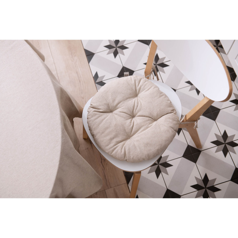 ARDESTO Sitpad Oliver, beige, D-40 cm, 100% cotton (filling 50% holofiber, 50% pp) (ART03OB)