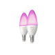 Philips Hue Smart bulb Hue E14, 5.3W, 2000K-6500K, RGB, ZigBee, Bluetooth, dimming, 2pcs (929002294205)