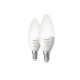 Philips Hue Smart bulb Hue E14, 5.3W, 2000K-6500K, RGB, ZigBee, Bluetooth, dimming, 2pcs (929002294205)