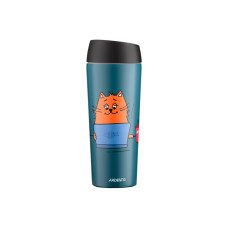 ARDESTO Travel mug Coffee time Red Cat 450 ml, s/s, blue (AR2645CG)