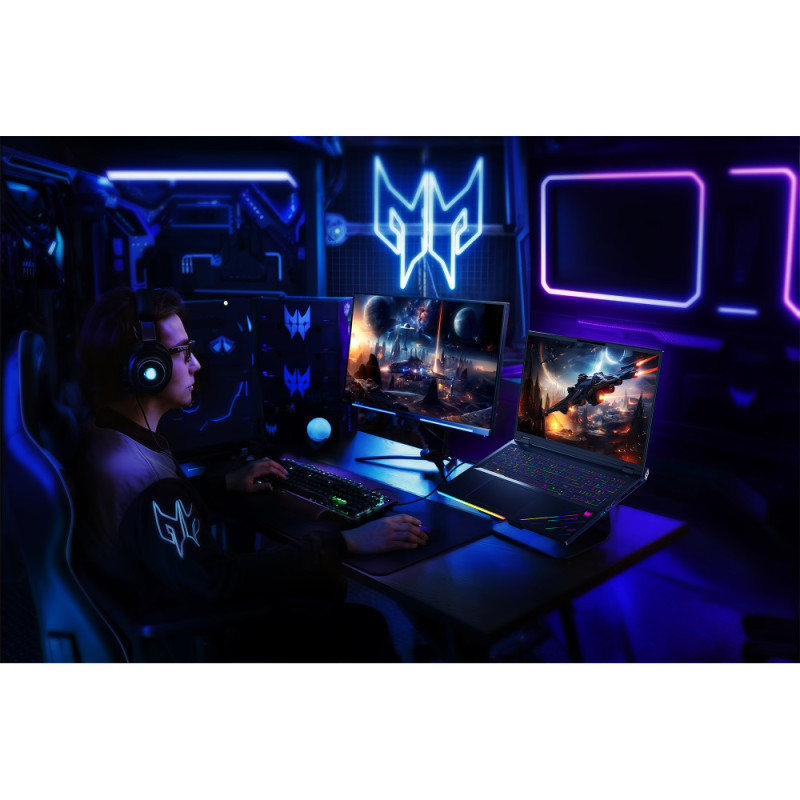 Acer Ноутбук Acer Predator Helios 18 PH18-73 18" WQUXGA IPS, Intel U9-275HX, 192GB, F5TB, NVD5090-24, Win11P, чорний (NH.QVWEU.001)