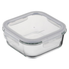 ARDESTO Food storage container Gemini 1.23l, borosilicate glass, plastic, square, transparent (AR1212BSQ)