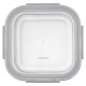ARDESTO Food storage container Gemini 1.23l, borosilicate glass, plastic, square, transparent (AR1212BSQ)