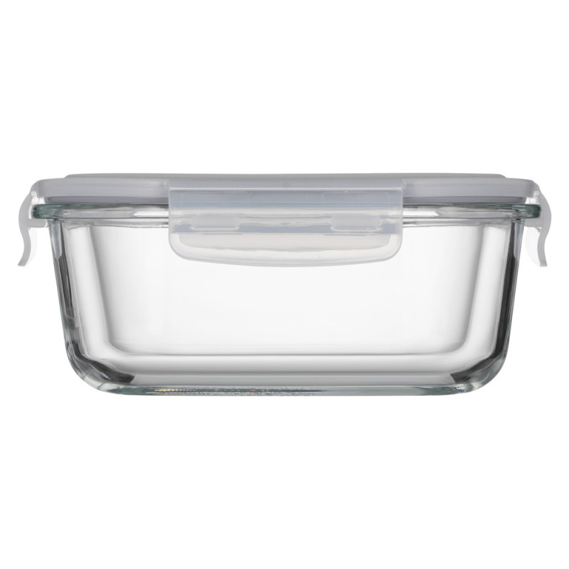 ARDESTO Food storage container Gemini 1.23l, borosilicate glass, plastic, square, transparent (AR1212BSQ)