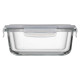 ARDESTO Food storage container Gemini 1.23l, borosilicate glass, plastic, square, transparent (AR1212BSQ)