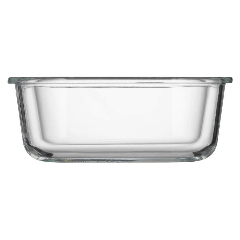 ARDESTO Food storage container Gemini 1.23l, borosilicate glass, plastic, square, transparent (AR1212BSQ)