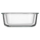 ARDESTO Food storage container Gemini 1.23l, borosilicate glass, plastic, square, transparent (AR1212BSQ)