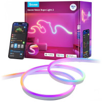 Govee Лента светодиодная умная H61D3 Neon Rope Light 2, 5м, RGBIC, WI-FI/Bluetooth, Белый (H61D5301)