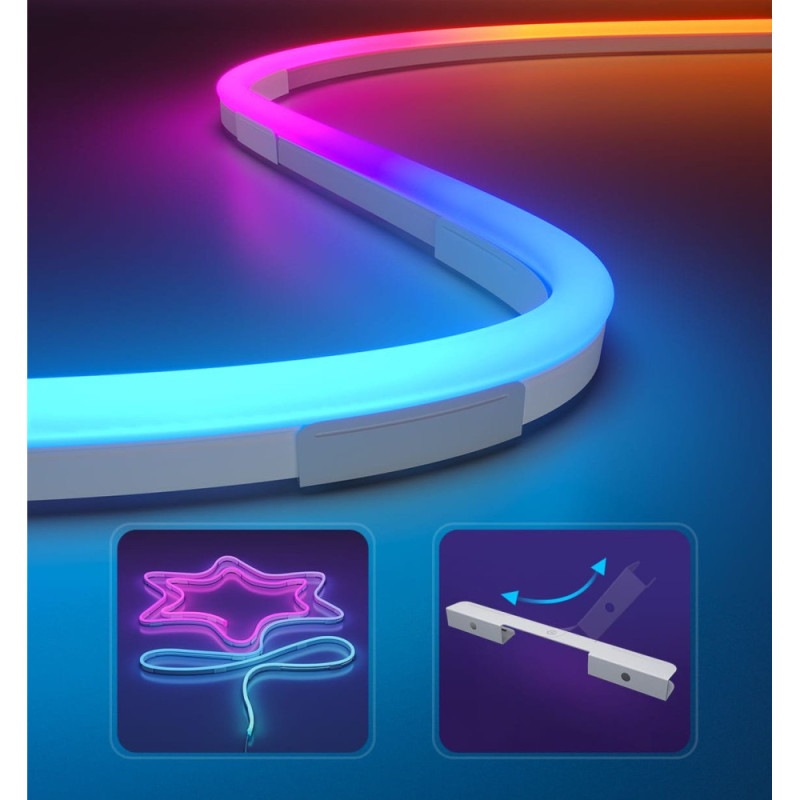 Govee Лента светодиодная умная H61D3 Neon Rope Light 2, 5м, RGBIC, WI-FI/Bluetooth, Белый (H61D5301)
