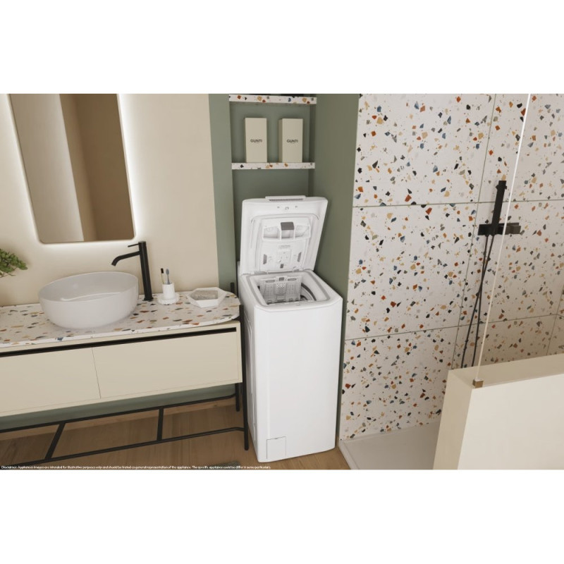 Candy WM top load, 7kg, 1200, A+++, 60cm, display, white (TCA273D3-9)