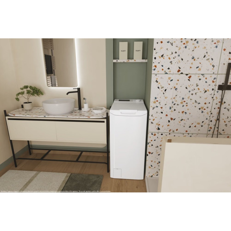 Candy WM top load, 7kg, 1200, A+++, 60cm, display, white (TCA273D3-9)