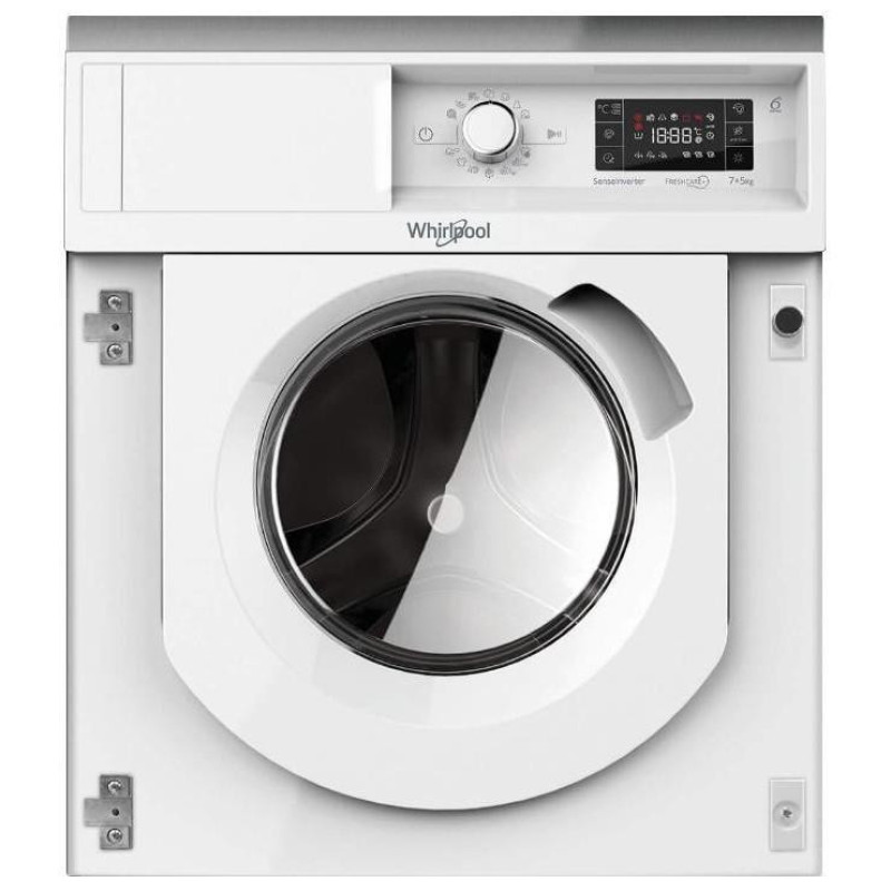 Whirlpool Washer-dryer built-in top load, 7(5)kg, 1400, A+++, 60cm, display, steam, invertor, white (BIWDWG75148UA)