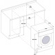 Whirlpool Washer-dryer built-in top load, 7(5)kg, 1400, A+++, 60cm, display, steam, invertor, white (BIWDWG75148UA)