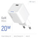 Зарядное устройство ColorWay C101C GaN Mini 20W PD PPS USB-C white (CW-CHS059PD-WT)