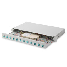 Digitus Оптична панель DIGITUS 19' 1U, 12xLC duplex, incl, Splice Cass, OM3 Color Pigtails, Adapter (DN-96331/3)