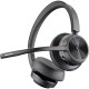 Poly Voyager 4320-M Stereo On-ear computer headset with BT700 adapter, USB-C, Bluetooth, omnidirectional, Acoustic fence, Microsoft Teams certificate, black (77Z30AA)
