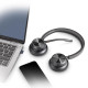 Poly Voyager 4320-M Stereo On-ear computer headset with BT700 adapter, USB-C, Bluetooth, omnidirectional, Acoustic fence, Microsoft Teams certificate, black (77Z30AA)