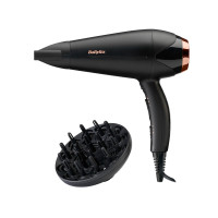 BaByliss Babyliss hair dryer DC, 2200W, 3 modes, diffuser, ionization, cold blowing, black (D570DE)