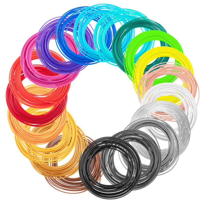2E Filament for PLA 3D pen,1.75mm, 20pcs, mix 5м (2E-SL-BH005)