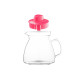 Termisil Maja teapot, 1250 ml, raspberry, borosilicate glass, plastic (CDTS125AR)